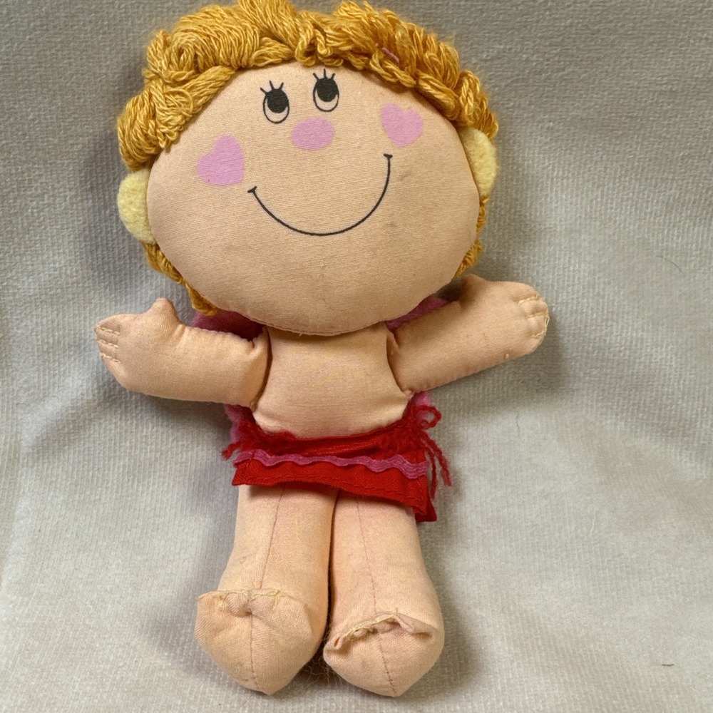 Vintage Hallmark 6 inch Soft Stuffed Cupid‎ 4304 Valentines Day Plush Preowned